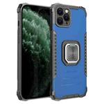 For iPhone 11 Pro Max Fierce Warrior Series Armor All-inclusive Shockproof Aluminum Alloy + TPU Protective Case with Ring Holder (Blue)