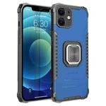 Fierce Warrior Series Armor All-inclusive Shockproof Aluminum Alloy + TPU Protective Case with Ring Holder For iPhone 12(Blue)