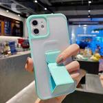 Skin Feel TPU + PC Shockproof Case with Wrist Strap Holder For iPhone 11 Pro(Mint Green)