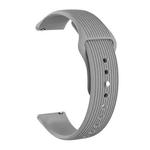 20mm Universal Vertical Grain Reverse Buckle Watch Band(Grey)