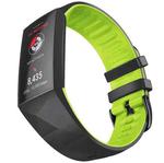 For Fitbit Charge 3 / 4 Universal Two-color Silicone Watch Band(Black Green)