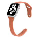 Universal T-shaped Thin Reverse Buckle Leather Watch Band For Apple Watch Ultra 49mm / Series 8&7 45mm / SE 2&6&SE&5&4 44mm / 3&2&1 42mm(Light Brown)