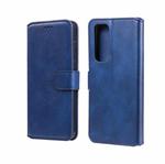 For OPPO Find X3 Neo / Reno5 Pro+ 5G Classic Calf Texture PU + TPU Horizontal Flip Leather Case with Holder & Card Slots & Wallet(Blue)