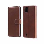 For OPPO Realme C20 Classic Calf Texture PU + TPU Horizontal Flip Leather Case with Holder & Card Slots & Wallet(Brown)