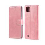 For OPPO Realme C20 Classic Calf Texture PU + TPU Horizontal Flip Leather Case with Holder & Card Slots & Wallet(Rose Gold)