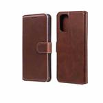 For Xiaomi Redmi Note 10 4G / Note 10S Classic Calf Texture PU + TPU Horizontal Flip Leather Case with Holder & Card Slots & Wallet(Brown)