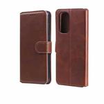 For Xiaomi Redmi K40 / K40 Pro / Mi 11i / Poco F3 Classic Calf Texture PU + TPU Horizontal Flip Leather Case with Holder & Card Slots & Wallet(Brown)