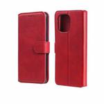For Xiaomi Mi 11 Classic Calf Texture PU + TPU Horizontal Flip Leather Case with Holder & Card Slots & Wallet(Red)