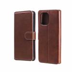 For Xiaomi Mi 11 Classic Calf Texture PU + TPU Horizontal Flip Leather Case with Holder & Card Slots & Wallet(Brown)