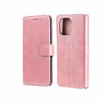 For Xiaomi Mi 11 Classic Calf Texture PU + TPU Horizontal Flip Leather Case with Holder & Card Slots & Wallet(Rose Gold)