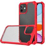 For iPhone 11 Carbon Fiber Acrylic Shockproof Protective Case (Red)