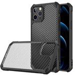 For iPhone 12 Pro Max Carbon Fiber Acrylic Shockproof Protective Case(Black)