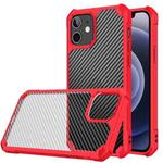 For iPhone 12 mini Carbon Fiber Acrylic Shockproof Protective Case (Red)