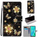 For OPPO A9 (2020) / A5 (2020) / A11X / A11 Coloured Drawing Cross Texture Horizontal Flip PU Leather Case with Holder & Card Slots & Wallet & Lanyard(Gold Diamond Butterfly)