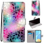 For OPPO A15 / A15s Coloured Drawing Cross Texture Horizontal Flip PU Leather Case with Holder & Card Slots & Wallet & Lanyard(Translucent Glass)