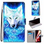 For OPPO Realme 5 / 5s / 5i / C3 / C3i / 6i / Narzo10 / 10A / 20A Coloured Drawing Cross Texture Horizontal Flip PU Leather Case with Holder & Card Slots & Wallet & Lanyard(White Kitten)