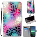 For Nokia 1.4 Coloured Drawing Cross Texture Horizontal Flip PU Leather Case with Holder & Card Slots & Wallet & Lanyard(Translucent Glass)