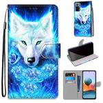 For Xiaomi Redmi Note 10 Pro Max / Note 10 Pro Coloured Drawing Cross Texture Horizontal Flip PU Leather Case with Holder & Card Slots & Wallet & Lanyard(Dick Rose Wolf)
