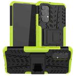 For Samsung Galaxy A32 4G Tire Texture Shockproof TPU+PC Protective Case with Holder(Green)