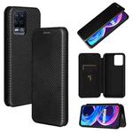 For OPPO Realme 8 / 8 Pro Carbon Fiber Texture Horizontal Flip TPU + PC + PU Leather Case with Card Slot(Black)