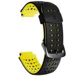 For Garmin Forerunner 220 Two-color Silicone Watch Band(Black Yellow)