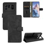 For Xiaomi Mi 11 Ultra Solid Color Skin Feel Magnetic Buckle Horizontal Flip Calf Texture PU Leather Case with Holder & Card Slots & Wallet(Black)