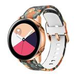 For Samsung Galaxy Watch 42mm Silicone Printing Watch Band(Red Rose)