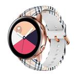 For Samsung Galaxy Watch 42mm Silicone Printing Watch Band(British Grid)