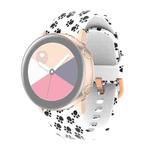 For Samsung Galaxy Watch 46mm Silicone Printing Watch Band(Paw Print)