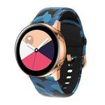 For Samsung Galaxy Watch 46mm Silicone Printing Watch Band(Blue Camouflage)