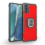 For Samsung Galaxy Note20 Fierce Warrior Series Armor All-inclusive Shockproof Aluminum Alloy + TPU Protective Case with Ring Holder(Red)