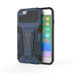 War Chariot Series Armor All-inclusive Shockproof PC + TPU Protective Case with Invisible Holder For iPhone 6(Blue)