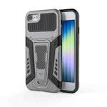 For iPhone SE 2022 / SE 2020 / 8 / 7 War Chariot Series Armor All-inclusive Shockproof PC + TPU Protective Case with Invisible Holder(Grey)