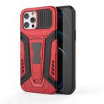 For iPhone 12 Pro Max War Chariot Series Armor All-inclusive Shockproof PC + TPU Protective Case with Invisible Holder(Red)
