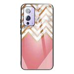 For OnePlus 9 Marble Tempered Glass Back Cover TPU Border Case(HCBL-3)