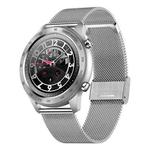MX5 1.3 inch IPS Screen IP68 Waterproof Smart Watch, Support Bluetooth Call / Heart Rate Monitoring / Sleep Monitoring, Style: Steel Strap(Silver)