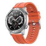 MX5 1.3 inch IPS Screen IP68 Waterproof Smart Watch, Support Bluetooth Call / Heart Rate Monitoring / Sleep Monitoring, Style: Silicone Strap(Orange)