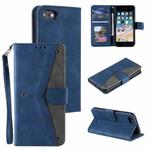 Stitching Calf Texture Horizontal Flip Leather Case with Holder & Card Slots & Wallet For iPhone 6 / 6s(Dark Blue)