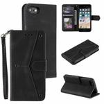 Stitching Calf Texture Horizontal Flip Leather Case with Holder & Card Slots & Wallet For iPhone 6 Plus(Black)