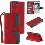 Stitching Calf Texture Horizontal Flip Leather Case with Holder & Card Slots & Wallet For iPhone 8 Plus / 7 Plus(Red)