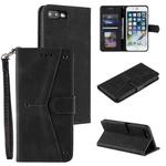 Stitching Calf Texture Horizontal Flip Leather Case with Holder & Card Slots & Wallet For iPhone 8 Plus / 7 Plus(Black)