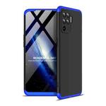 For OPPO A94 / F19 Pro / Reno5 F / Reno5 Lite GKK Three Stage Splicing Full Coverage PC Protective Case(Black Blue)