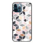 For iPhone 11 Marble Tempered Glass Back Cover TPU Border Case (HCBL-14)