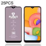 For Samsung Galaxy A01 25 PCS 9H HD Large Arc High Alumina Full Screen Tempered Glass Film