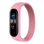 For Xiaomi Mi Band 6 / 5 / 4 / 3 Universal Nylon Elasticity Weave Watch Band, Size:XS 140mm(Pink)