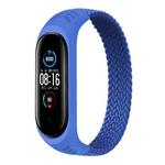 For Xiaomi Mi Band 6 / 5 / 4 / 3 Universal Nylon Elasticity Weave Watch Band, Size:XS 140mm(Blue)