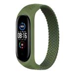 For Xiaomi Mi Band 6 / 5 / 4 / 3 Universal Nylon Elasticity Weave Watch Band, Size:M 160mm(Green)