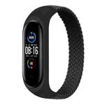 For Xiaomi Mi Band 6 / 5 / 4 / 3 Universal Nylon Elasticity Weave Watch Band, Size:L 170mm(Black)