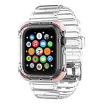 Integrated Crystal Clear Color Contrast Watch Band For Apple Watch Series 7 41mm / 6 & SE & 5 & 4 40mm / 3 & 2 & 1 38mm (Pink)
