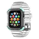 Integrated Crystal Clear Color Contrast Watch Band For Apple Watch Series 7 45mm / 6 & SE & 5 & 4 44mm / 3 & 2 & 1 42mm(Mint Green)